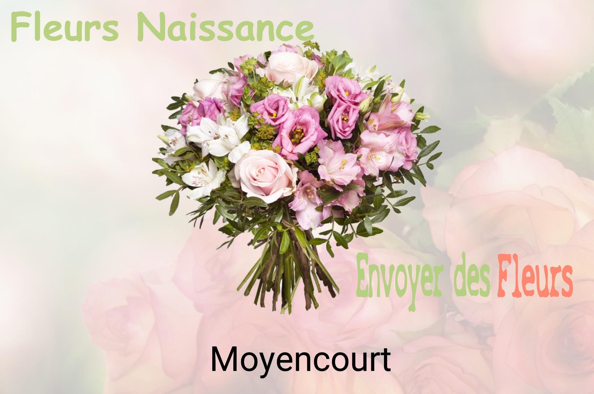 Bouquet de fleurs de naissance livré à Moyencourt