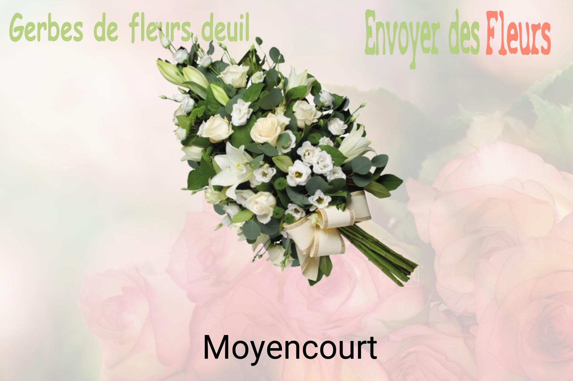 Gerbe de fleurs de deuil livrée à Moyencourt